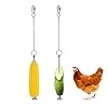 2 Stks Kip Groenten Spies Fruit Houder Voor Kippen Vogel Rvs Voedsel Houder Fruit Groente Stok Houder Vogels Opknoping…