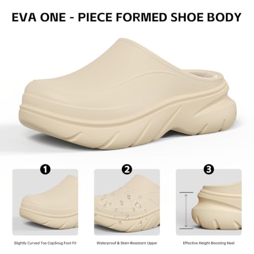 Image of Unisex Waterproof Winter Slippers for Outdoor, Fuzzy Lined Non-Slip Snow Boot House Shoes with Rubber Sole, Indoor Outdoor Comfort for Cold Weather