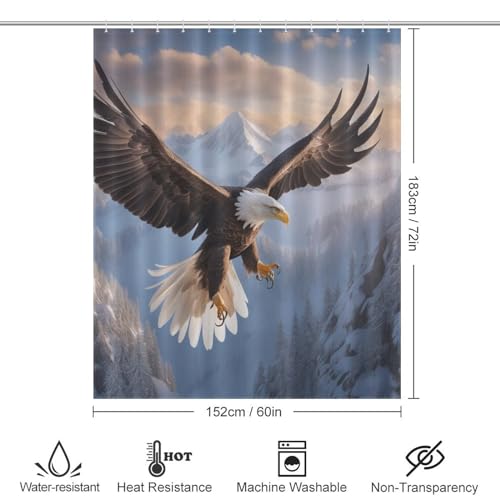 Rideau de douche polyester imperméable 152x183cm lavable Aigle - 4