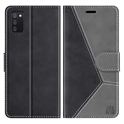 Caislean Galaxy A02s Wallet Case, [RFID Blocking] Card Holders [Shockproof Interior Case] Premium PU Leather Folio Kickstand Magnetic Flip Folding Cover Compatible with Samsung Galaxy A02s, Pearl Gray Cover