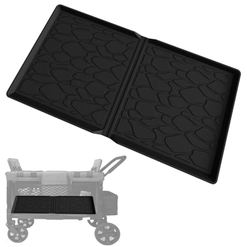 Image of All Weather Silicone Stroller Wagon Mat - Waterproof Protective Liner for Sand, Dirt, Mud & Rain - Compatible with W4 Models - 33.6"x20.6"x0.75" (Beach, Camping, Daily Use)