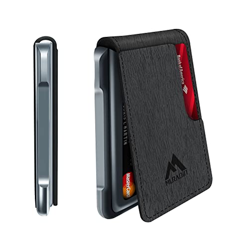 Mens Wallet Tactical Bifold Wallets for Men Metal RFID Blocking Aluminum Money Cards Holder Gifts for Men (Deep Grey Tree)