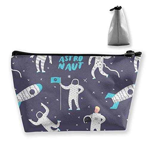 Preisvergleich Produktbild Trapez-Aufbewahrungstasche Buggy-Tasche Reise- und Heimtasche - Astronauten-Charaktere mit Sternenmuster Bedruckte Kosmetiktaschen Kulturbeutel-Make-up erhalten