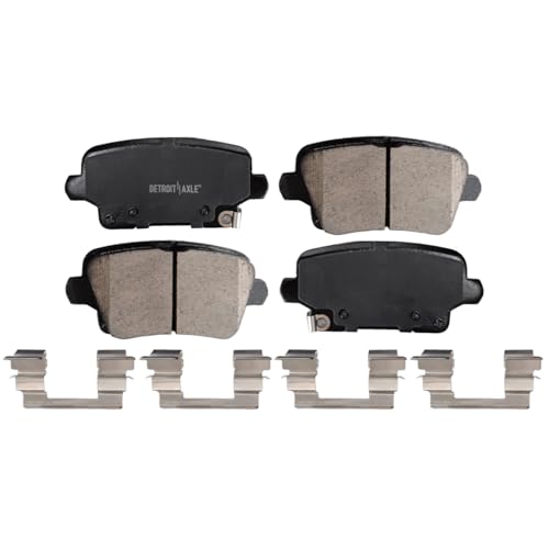 Image of Detroit Axle - Rear Brake Pads for 2021-2023 Buick Envision, 2018-2020 | Regal Sportback, 2019-2023 XT4, Ceramic Brake Pads with Hardware Set Replacement