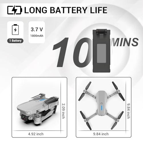 Drone with Camera 1080P Camera for Adults FPV RC Quadcopter Foldable Drones One Key Take Off/Land, 3D Flips, Mini Drone for Adults Beginners Under249g - Image 5