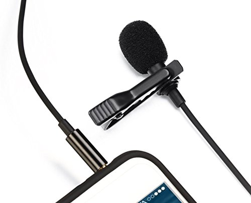 Flytank コンデンサーマイク マイク ピンマイク マイク 3.5mmプラグ スマホ 単一指向性 集音 宅録 携帯便利 iPhone/iPad/Android対応 収納ポーチ付属