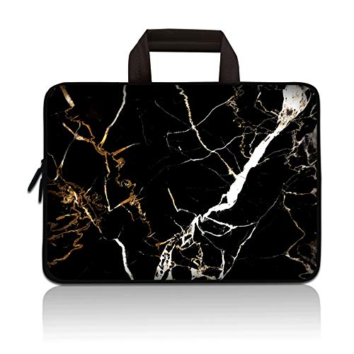 Capa universal para tablet de 7 a 9 polegadas ultra-portátil, bolsa de transporte de neoprene compatível com Apple iPad Mini, Samsung, Google, HP, Acer (mármore preto)