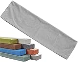 Schaumstoffstreifen Schutzhülle Matratzenverlängerungsbezug, Hülle für Bett Lückenfüller Leinenstoff für Matratzenfüller mit Reißverschluss, Waschbar(Hellgrau,90x10x15cm)