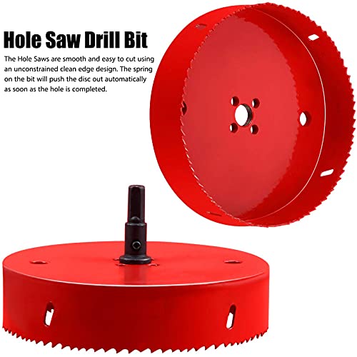 4 Inch Hole Saw, M42 Hss Bi-Metal Hole Drill Bit With Hex Shank Hole Cutter For Cutting Soft Metal, Iron, Aluminium, Wood, Drywall, Pipe,Plastic, Fibreboard(Red) #TOP2