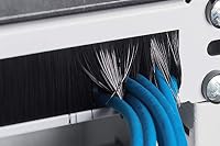 DIGITUS Kabel-Durchführung mit Bürstenleiste - 1HE - 19-Zoll - Für Netzwerkschränke & Netzwerkkabel - Grau – Ansicht 3