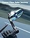 KEMIMOTO Motorcycle Handlebar Bar End Mirror, Billet Aluminum Rearview Motorcycle End Bar Mirror Universal 7/8