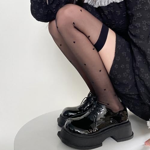 Image of Thigh High Stockings with Bow, Santa Accessory Y2K Fishnet Socks with Lace Brim Lingerie Tights for Women