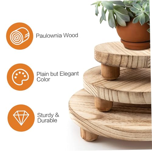 Support pour plantes d'intérieur et plateau de pot de fleurs rond - 7