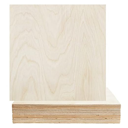 XBurmo 12 x 12 Inch Baltic Birch Plywood, 6mm 1/4" Crafts Wood, 25 PCS Thin Wood Sheets Natural Wooden Cutouts for Crafts Painting Writing DIY Supplies Engraving Carving Home Decorations
