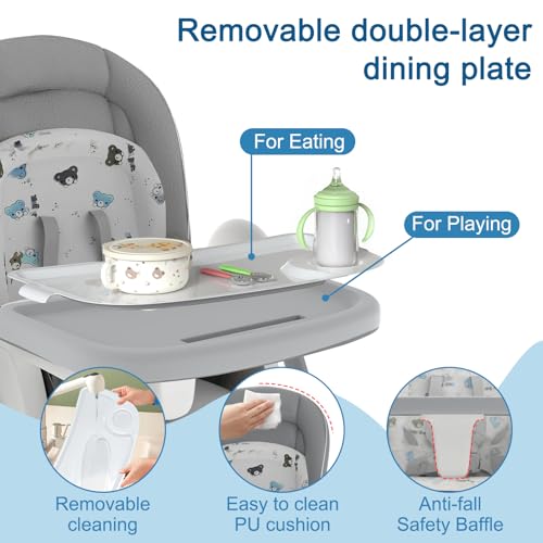 image for Yozoia G TALECO Gear Foldable Baby High Chair, 3-in-1 High Chairs for 