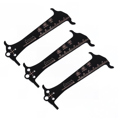 HUANGENG 1/3 indicadores de desgaste de cadena, herramienta de reparación de cadena de bicicletas, regla de medición de calibre de cadena de ciclismo, regla de medición