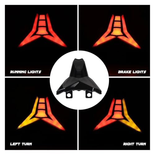 Intermitentes LED integrados en luces traseras de freno universales de moto 6