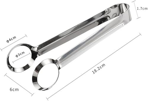 Miniatura 6 de Cabilock Pinzas para servir huevos Pinzas de acero para barbacoa, 2 pinzas para cocinar alimentos, pinzas para servir huevos, utensilios de cocina