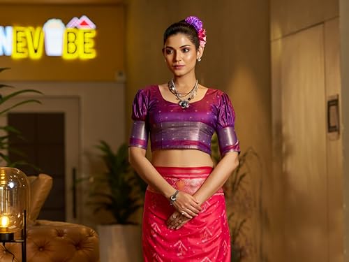 Image of SWORNOF Womens Kanjivaram Banarasi Silk Saree Kanchipuram Patola saree