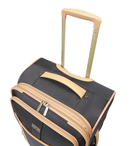 Image of Dockers Seahorse Softside Expandable 8-Wheel Spinner Travel Checked Luggage, 3-Piece Set, Black