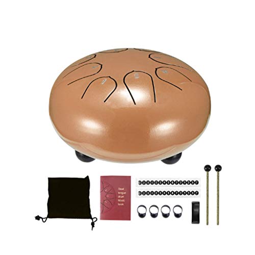 Tambor Steel Tongue Drum 6 pulgadas con palillos miniatura 1