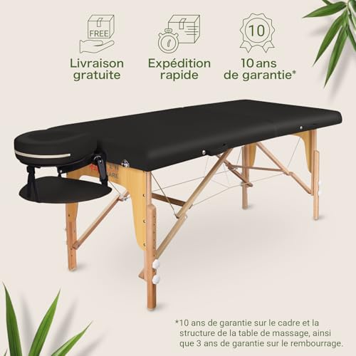 Table de Massage Pliante professionelle (Noir) – Image 3