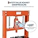 Hydraulic Press 20 Ton Hydraulic Shop Press H-Frame Garage Floor Adjustable Shop Press with 2 Plates Adjustable Working Table Height, Orange