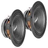 PRV AUDIO 8 Inch Midbass Speaker 8MB450 v2, 450 Watts, 8 Ohm, 2 in Voice Coil, Loudspeaker for High Output Pro/Car Sound System (2 Speakers) Bundle