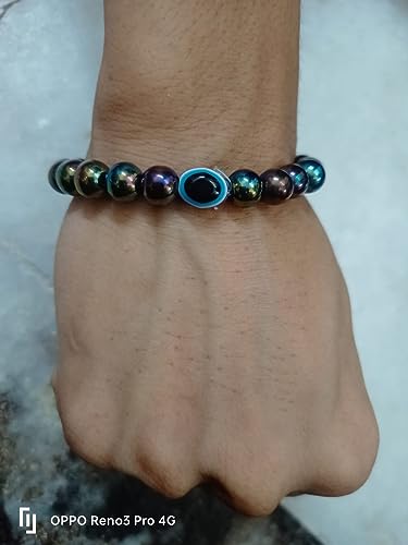 Image of Honbon Fancy Designer Beads Evil Eye Charms Bracelet,Handmade Unisex Nazar Bracelets,Friendship Band for All -Girls, Boys, Men & Women