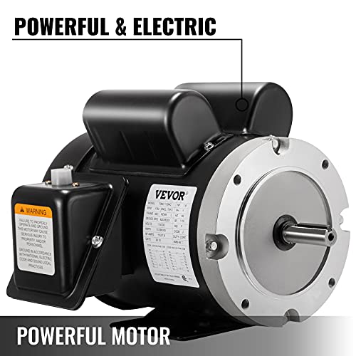 Mophorn 1.5Hp Electric Motor, 3450Rpm Reversible Single Phase 56C Frame Air Compressor Motor 5/8" Shaft Diameter Electric Compressor Motor For Agricultural Machinery General Equipment, 115/230Vac #TOP1