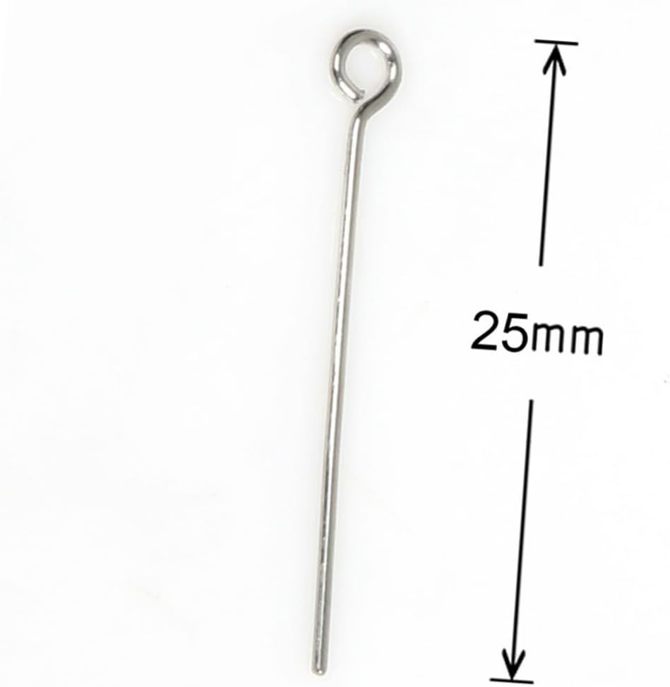 Lurrose 3600pcs DIY Jewelry Making Open Eye Pins Stainless Steel Straight Pins Jewelry Making Accessories