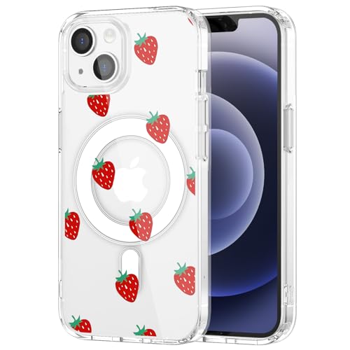 Idee cadeau coque iPhone 15 Plus MagSafe motif fruit mignon pour femme