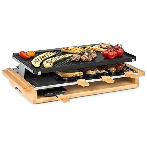 Parrilla Raclette KLARSTEIN con 8 Sartenes y Termostato Cover