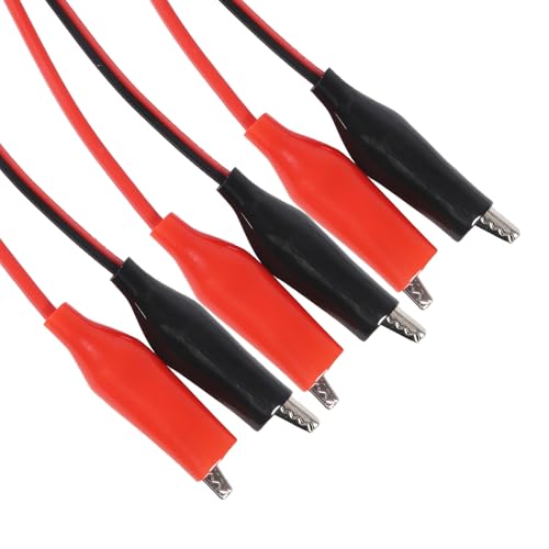 Image of DIANN 6pcs Banana Plug to Alligator Clip Test Lead Cable 4mm Banana Plug Leads Kit Line Wire 1m for Multi-Meter Electrical Test (3pcs Red and 3pcs Black)