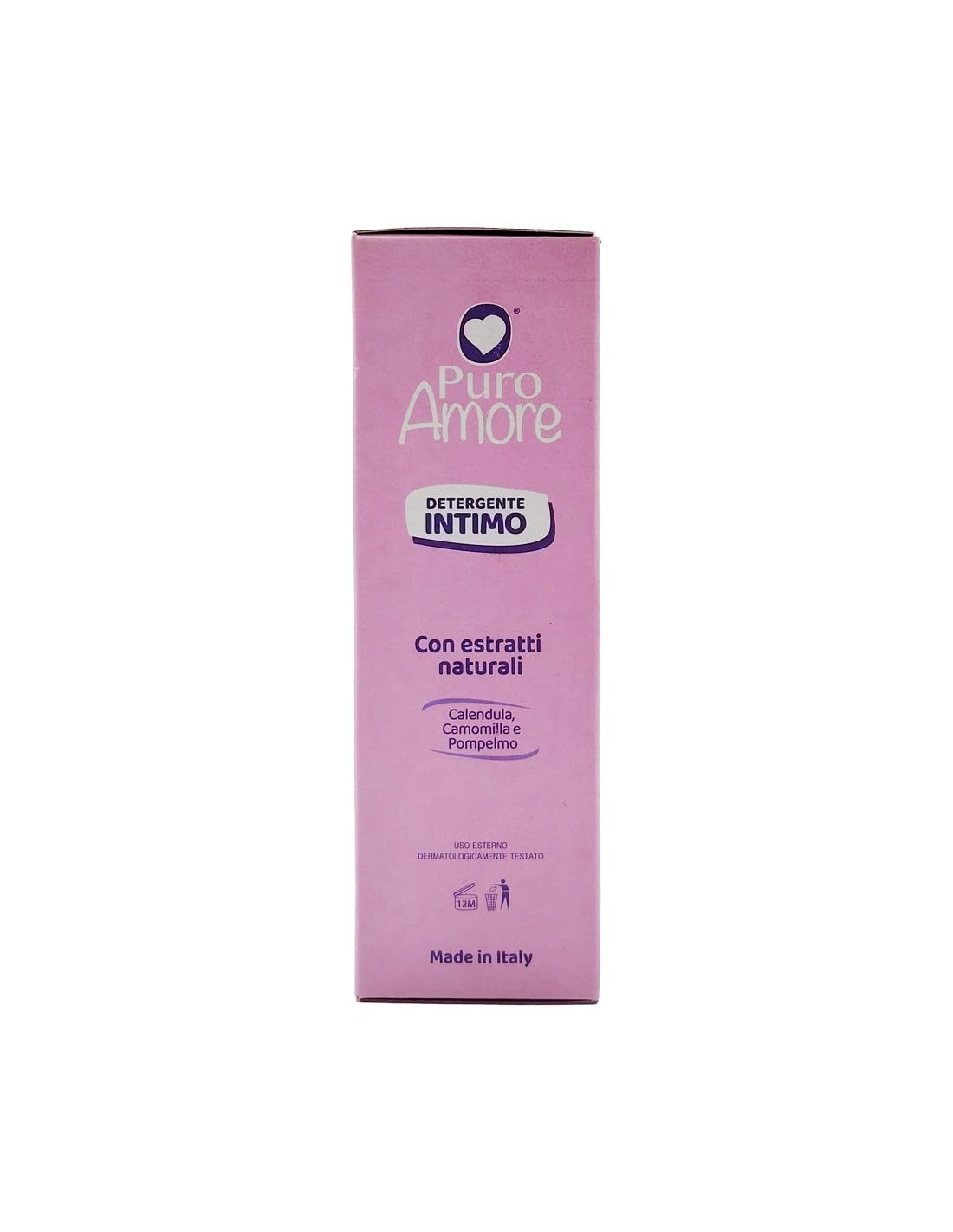 12x Puro Amore Intimreiniger Seife/Detergente Intimo Lenitivo pH 7.5 Sanfte Wirkung für die Haut 250ml + Beni Culinari Kostenloser Schlüsselanhänger