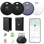 HH-Tech Android Smart Tracker Tag Combo Works with Google Find Hub, Bluetooth Item Finder, Key Finder, Replaceable Battery, Track Bag, Luggage (Pack-4 with 4 Cases and Free Passport Holder)