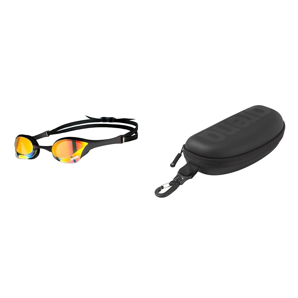 Arena C O B R A ULTRA SWIPE MIRROR - Gafas De Natación - Yellow Copper White/blanco