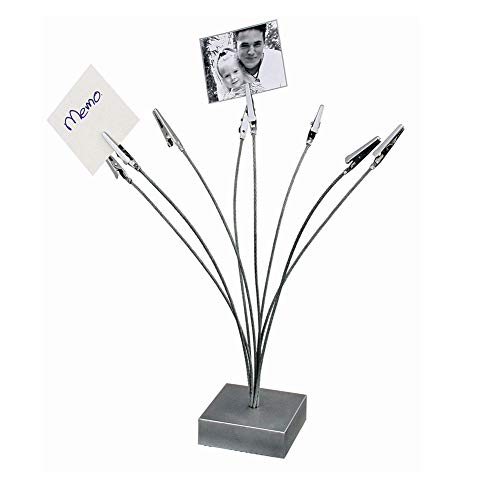 2Pcs Cube Base 8-Branch Tree Style Memo,Photo Clip,Paper Holder,Table Number Holder For Wedding Party Sliver #TOP3