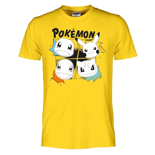 T-shirt Pokémon garçon en coton maillot Pikachu Starter Squad 3-15 ans