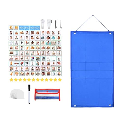 Almencla Cronograma visual para crianças, quadro de cronograma diário, materiais de aprendizagem, pl