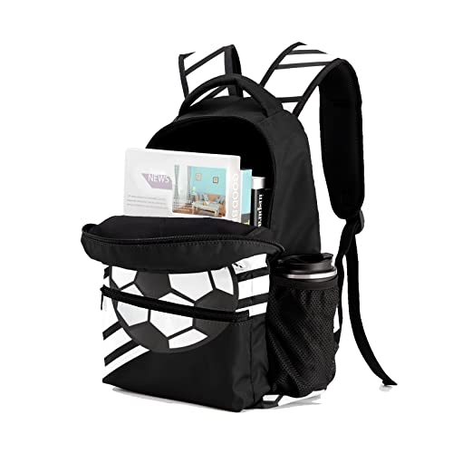 Soccer Sports Black Personalized Kids School Backpack Custom for Boys Girls Primary Daypack School Bookbag Travel Bag4