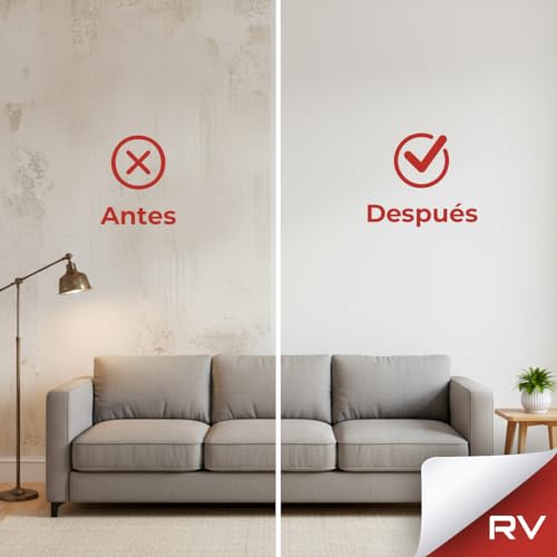 Miniatura 6 de Revestimiento De Vinilo Autoadhesivo Profesional Para Pared, Puertas, Muebles, Cocina Y Baños Blanco Ks1816 Sin Obra Alta Resistencia Envío Desde España - 124 X 300 Cm