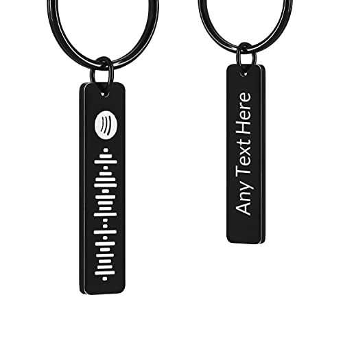 Personalized Gifts for Friends/Lovers Spotify Keychain Custom Music Keychains,Scannable Spotify Code Song, Engraved Keychain Gifts2