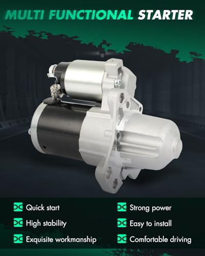 Image of SCITOO Starter Motor fit for Cadillac ATS 2013-2015 V6 3.6L Permanent Magnet Gear Reduction, for Cadillac CTS 2012-2012 V6 3.0L Permanent Magnet Gear Reduction Replacement Starter 19136