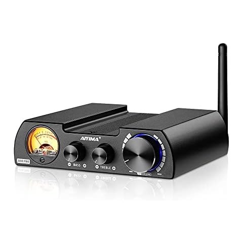 AIYIMA A08Pro Bluetooth 5.1 TPA3255 Mini Power Amplifier 2.0/2.1 Channel 300Wx2 (4 ohm) HiFi Stereo Amplifiers Class D Digital Audio Amplificador VU Meter Amp with Treble and Bass Control Cover