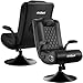 Price comparison product image BraZen Emperor XX 2.1 Digital Analogue Bluetooth Audio Speaker Gaming Chairs for Adults Video Games Chairs Adult Gaming Chair For Adult Ergonomic Pedestal - Black