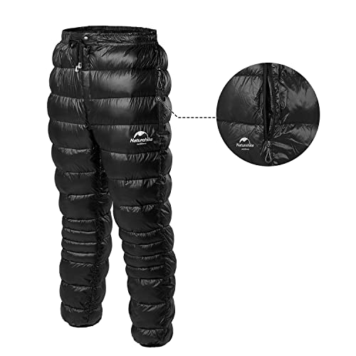 Naturehike Pantalones de Plumón de Invierno Ultraligero Cálido Bolsillo Lateral Pantalones de Terciopelo Hombres Mujeres Impermeable Pantalones de Nieve al Aire Libre Acampar - imagen 4