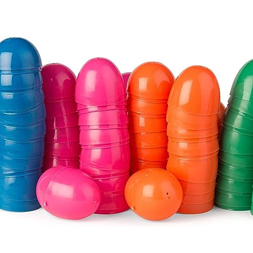 Bulk Plastic Easter Eggs Super Value Pack of 100 Hinged Easter Eggs in Assorted Colors