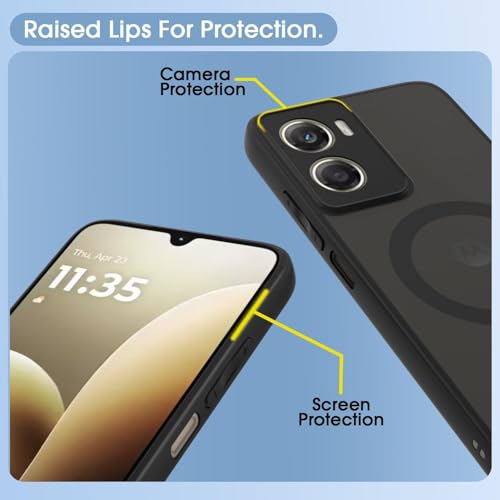 Image of Mobile Back Cover for Motorola G06 Power 5G, Bumper Case Cover | Magnetic Suppor | 360 Degree Protection Back Case Cover (Moto G06)