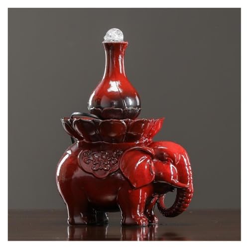 Fontaine en céramique style chinois et éléphant, objet d'art de table - 5
